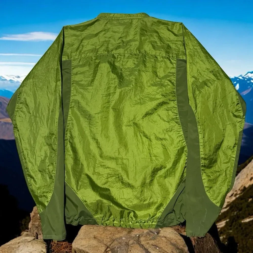 Helly Hansen Jacket Men’s L Green Lightweight Windbreaker Packable Hiking HH - Picture 2 of 4